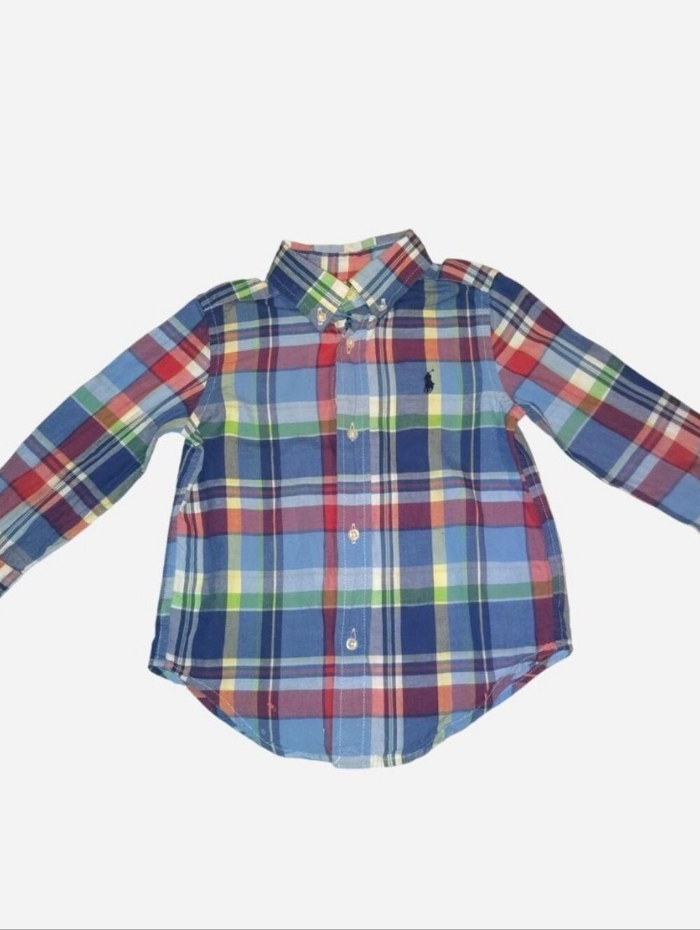 Ralph Lauren Boys' Blue Multi-Plaid Button-Down Shirt